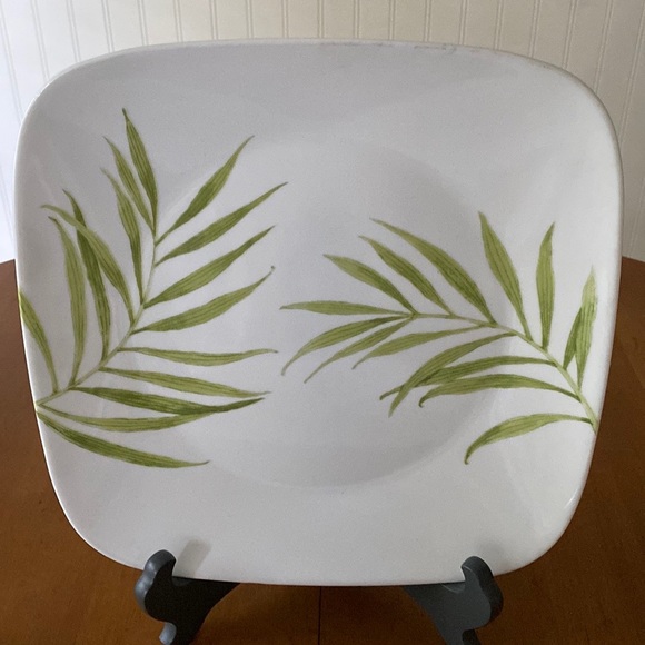 Corelle Dining Corelle 4 Square Dinner Plates Bamboo Leaf Poshmark